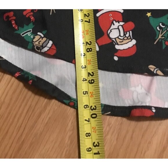 George Mens M Christmas Novelty Button Up Long Sleeve Shirt Santa  Snowman Print - Picture 15 of 15